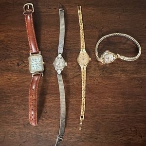 Vintage watch lot for decorative wear - non-working order